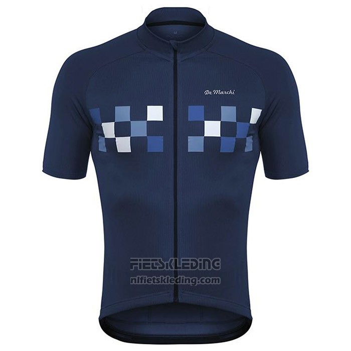 2020 Fietskleding De Marchi Diep Blauw Korte Mouwen en Koersbroek